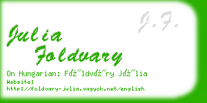 julia foldvary business card